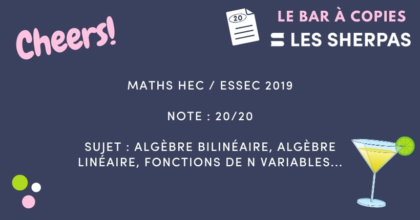 sujet Maths 1S - HEC ESSEC 2019