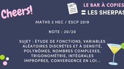 Copie de Maths 2S &#8211; HEC ESCP 2019 notée 20/20 💥