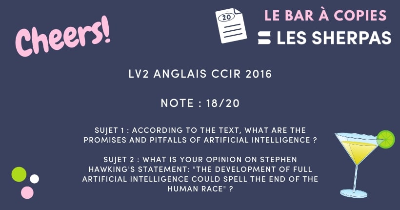 sujet anglais LV2 ccir 2016 18 sur 20