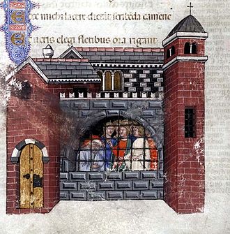 Image d’un manuscrit réédité en 1385. - écrivains en prison 