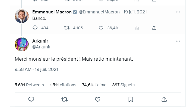 Monsieur Macron se fait ratio