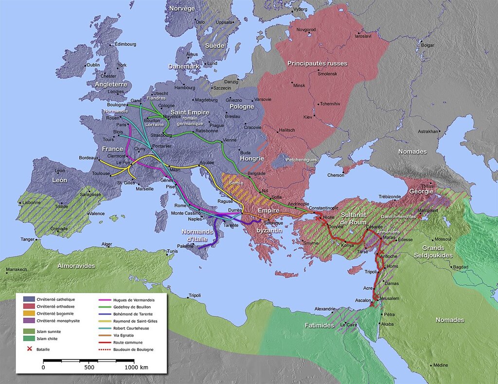 Carte de la première croisade