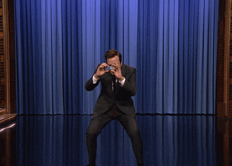 Jimmy Fallon qui prend une photo