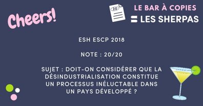 Corrigé ESH ESCP 2018 noté 20/20 