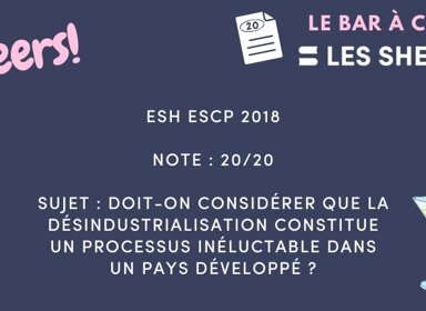 Corrigé ESH ESCP 2018 noté 20/20 