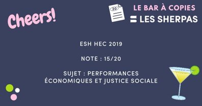 Corrigé ESH HEC 2019 noté 15/20 