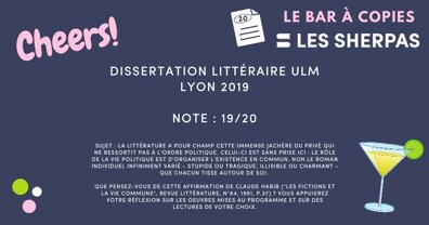 Corrigé de Dissertation Littéraire ULM – Lyon 2019 noté 19/20 