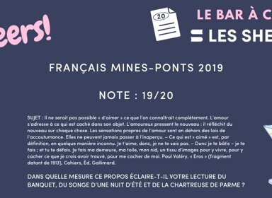 Corrigé de Français Mines-Ponts 2019 noté 19/20 