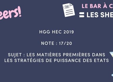 Corrigé HGG HEC 2019 noté 17/20 (+ la carte de géopolitique) 