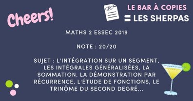 Corrigé de Maths 2E – ESSEC 2019 noté 20/20 