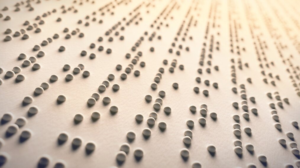 Page d'écriture en braille