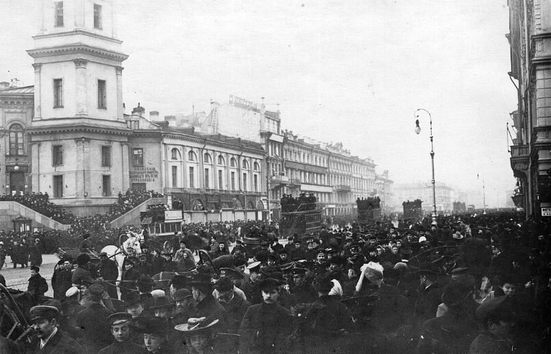 Une manifestation russe en 1905.