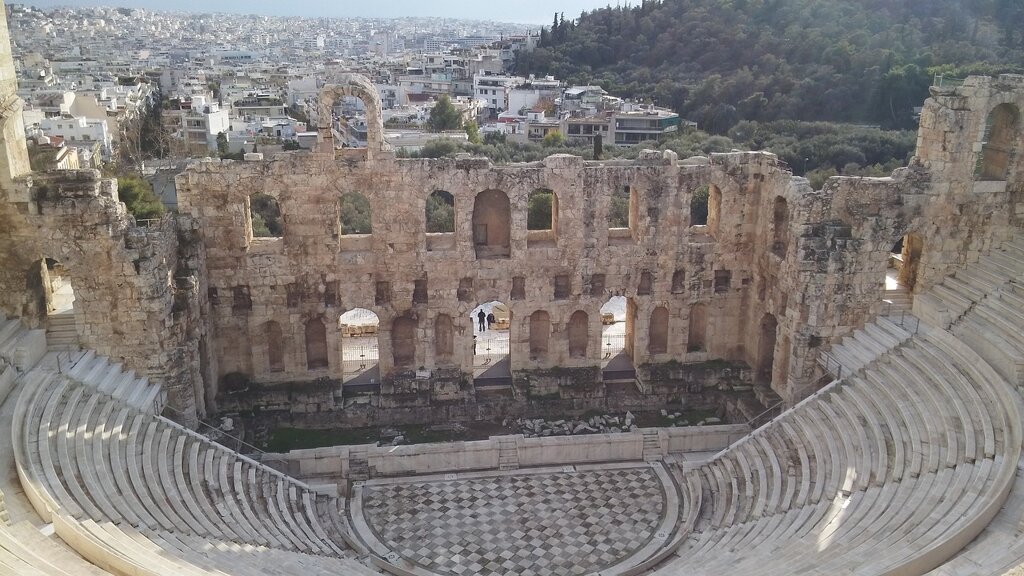 Photo d'un théâtre antique