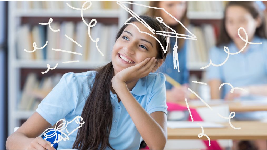 une élève qui rêve de son diplôme